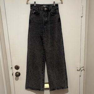 Grey Black Acid Wash Jeans